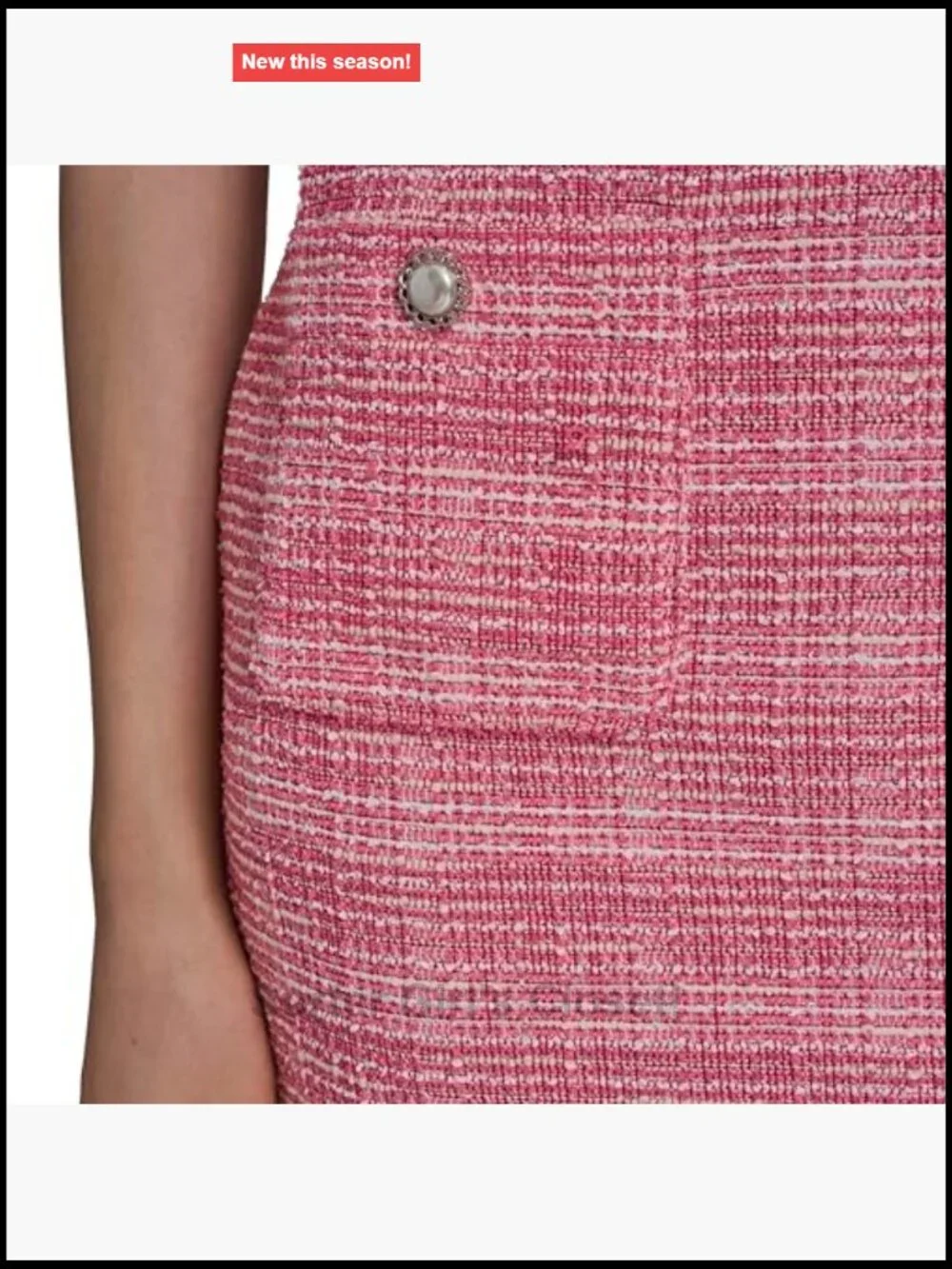 Sleeveless Tweed A-Line Mini Dress Round Neck Workwear
